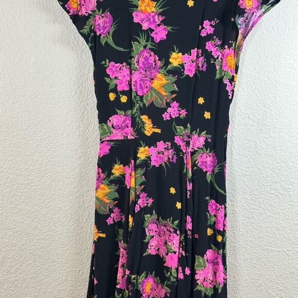 Free People Alora Black Floral Print Mini Dress - Picture 9 of 14